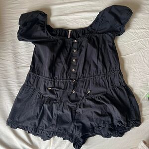 Free-people Women's Black Playsuit-romper